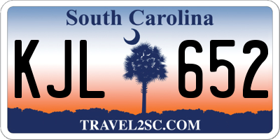 SC license plate KJL652