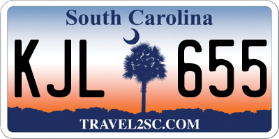 SC license plate KJL655