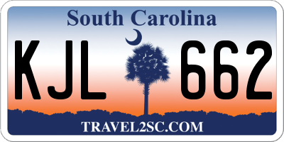 SC license plate KJL662