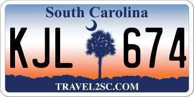 SC license plate KJL674
