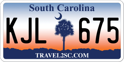 SC license plate KJL675