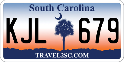 SC license plate KJL679