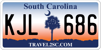 SC license plate KJL686