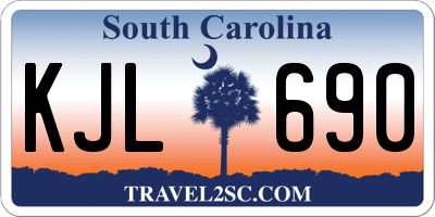 SC license plate KJL690