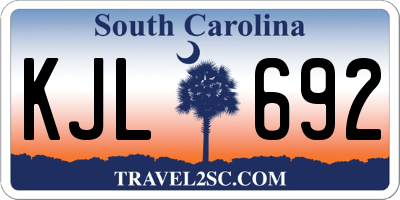 SC license plate KJL692