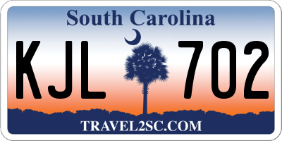 SC license plate KJL702