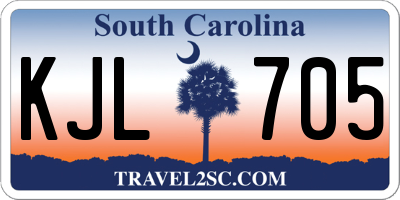 SC license plate KJL705