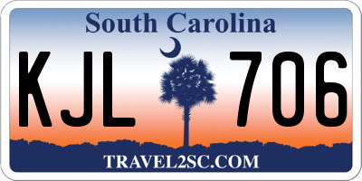 SC license plate KJL706