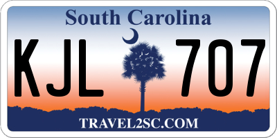 SC license plate KJL707