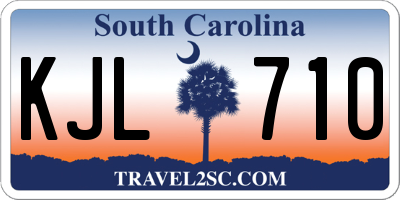 SC license plate KJL710