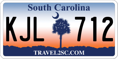 SC license plate KJL712