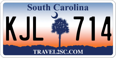 SC license plate KJL714