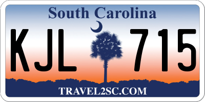 SC license plate KJL715