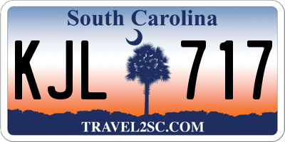 SC license plate KJL717