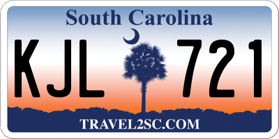 SC license plate KJL721