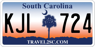SC license plate KJL724