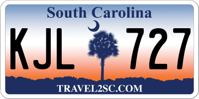SC license plate KJL727