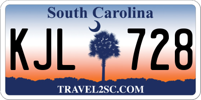 SC license plate KJL728