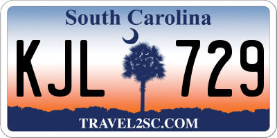 SC license plate KJL729