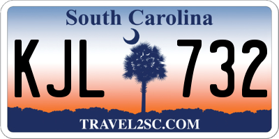 SC license plate KJL732