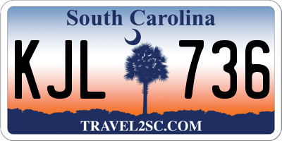 SC license plate KJL736