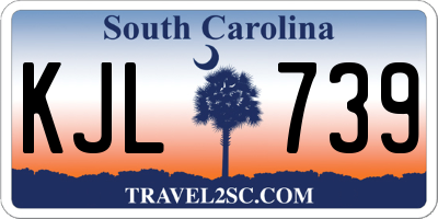 SC license plate KJL739