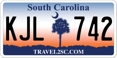 SC license plate KJL742
