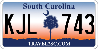 SC license plate KJL743