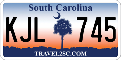 SC license plate KJL745