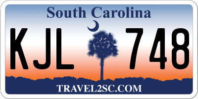 SC license plate KJL748