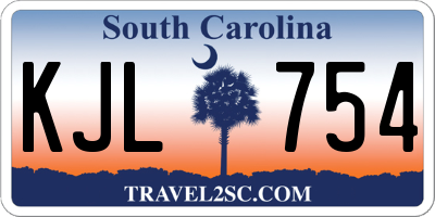SC license plate KJL754