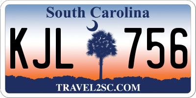 SC license plate KJL756