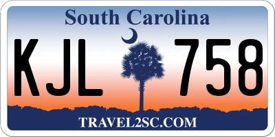 SC license plate KJL758