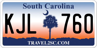 SC license plate KJL760