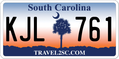SC license plate KJL761