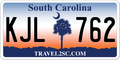 SC license plate KJL762