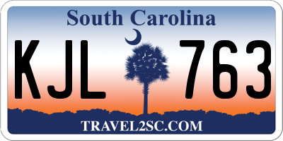 SC license plate KJL763