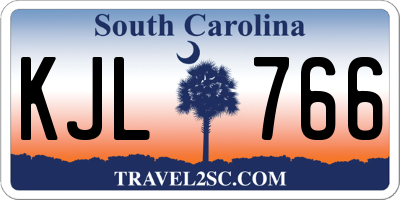 SC license plate KJL766
