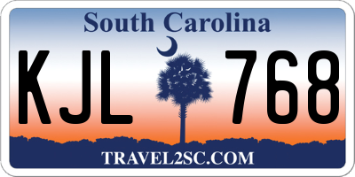 SC license plate KJL768