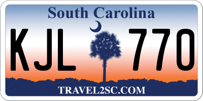 SC license plate KJL770