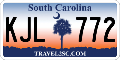 SC license plate KJL772
