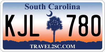 SC license plate KJL780