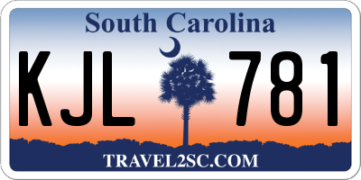 SC license plate KJL781