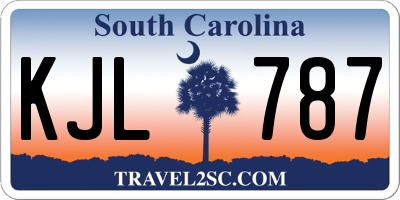 SC license plate KJL787