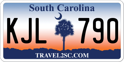 SC license plate KJL790