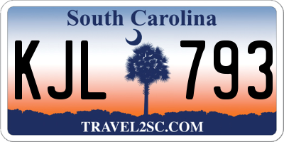 SC license plate KJL793