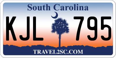 SC license plate KJL795