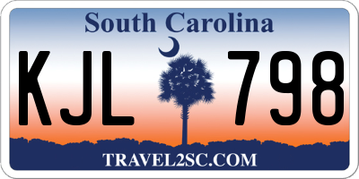 SC license plate KJL798