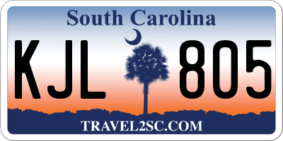 SC license plate KJL805