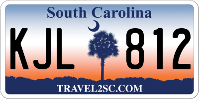 SC license plate KJL812